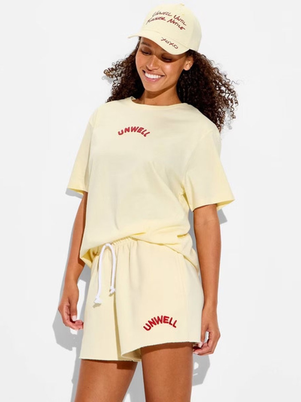 Unwell Yellow and Red Relaxed Lounge Sweat Shorts- 2X NWT
